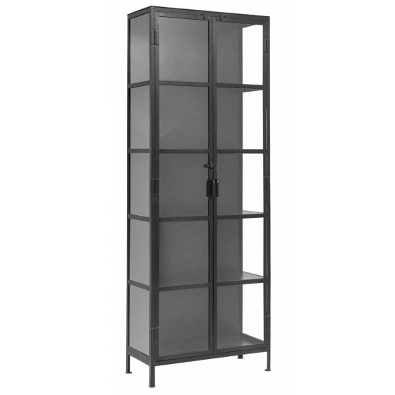 Nordal Vitrineskab i jern 214x80