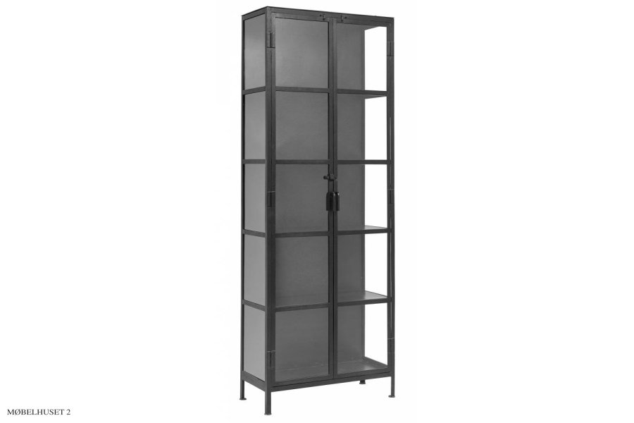Nordal Vitrineskab i jern 214x80