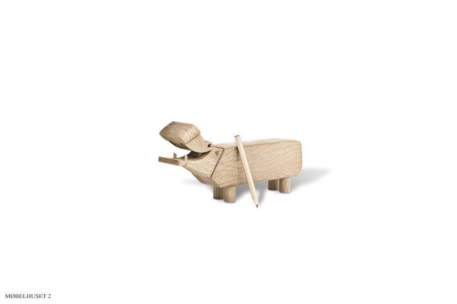 Kay Bojesen Nilpferd Eiche, 10,5 cm