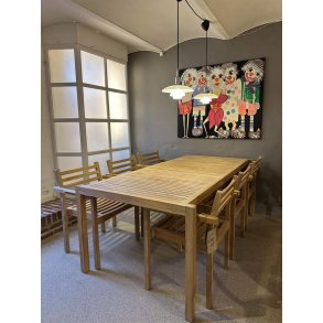 AH901 Gartentisch + 6 x AH502 Gartensthle mit Armlehnen + 6 Sitzkissen | Ausstellungsmodell