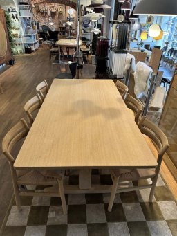 B�rge Mogensen Shakerbord 100x200 cm + 6 x BM1 stole eg s�be | Udstillingsmodel