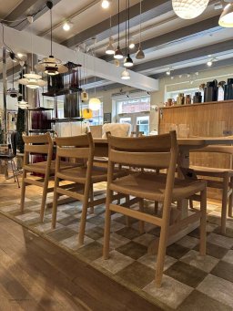 B�rge Mogensen Shakerbord 100x200 cm + 6 x BM1 stole eg s�be | Udstillingsmodel