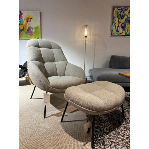 Wendelbo Mango Sessel mit Hocker | Ausstellungsmodell