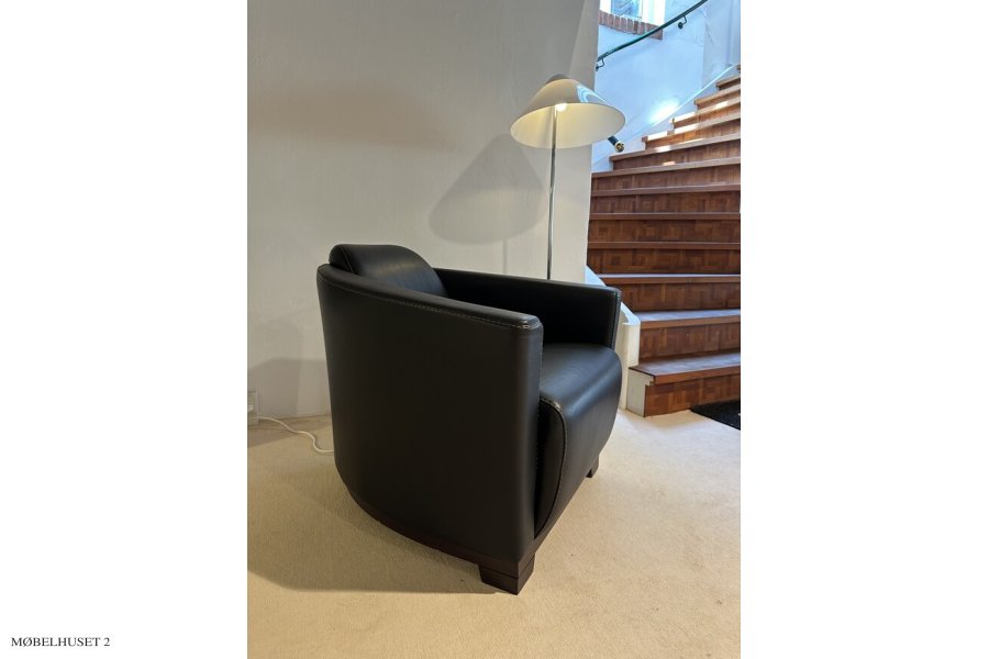 Soul Sessel mit schwarzes Leder | Ausstellungsmodell