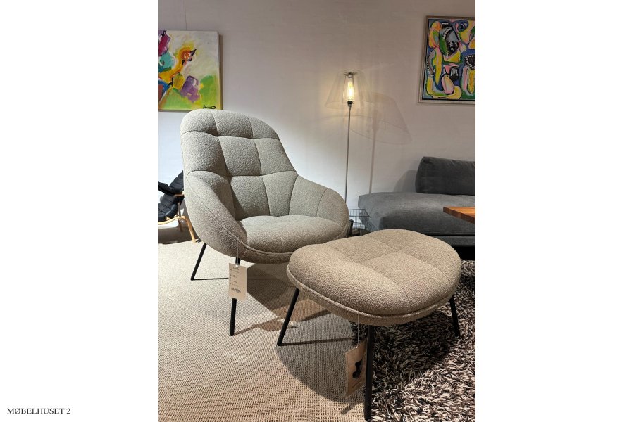 Wendelbo Mango Sessel mit Hocker | Ausstellungsmodell