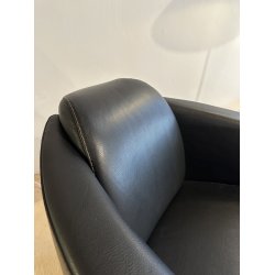 Soul Sessel mit schwarzes Leder | Ausstellungsmodell