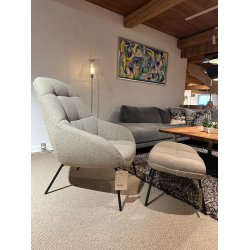Wendelbo Mango Sessel mit Hocker | Ausstellungsmodell