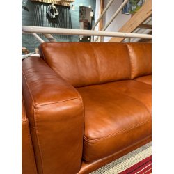 Sundown Ecksofa mit Trend Leder Saddle | Ausstellungsmodell