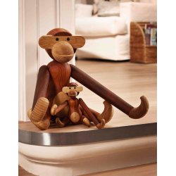 Kay Bojesen Abe, stor Teak- og Limbatr, 46 cm