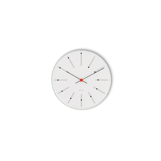 Arne Jacobsen Bankers V�gur Hvid, sort og r�d, � 16 cm