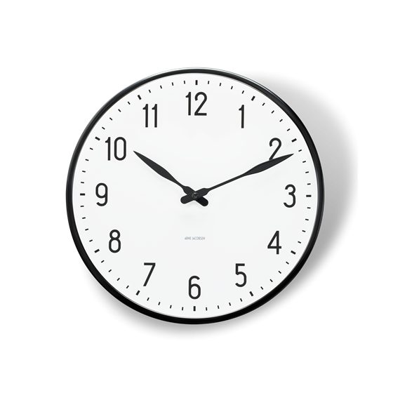 Arne Jacobsen Station V�gur Sort og hvid, � 29 cm
