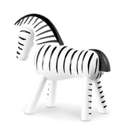 Kay Bojesen Zebra Sort og hvid, 14 cm