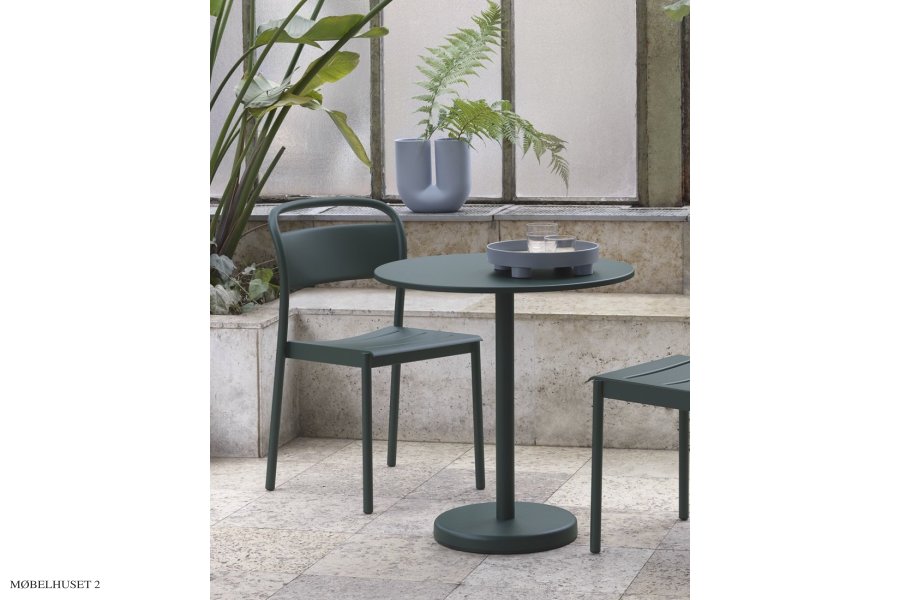 Linear Steel Caf Table 70