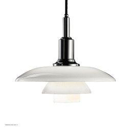 PH 3/2 Pendelleuchte Hochglanzverchromt