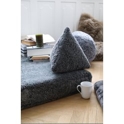 Hematite Lammfellkissen