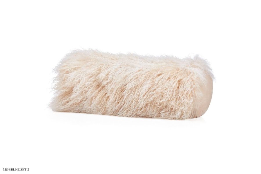 Zylindrisches Lammfellkissen