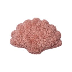 Muschel Lammfellkissen