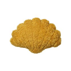 Muschel Lammfellkissen