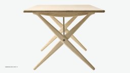 Hans J. Wegner pp 85/160 krydsbensbord i eg s�be