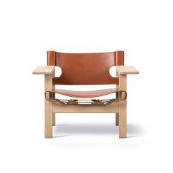 Der Spanische Stuhl | Brge Mogensen | Eiche geseift | Cognac