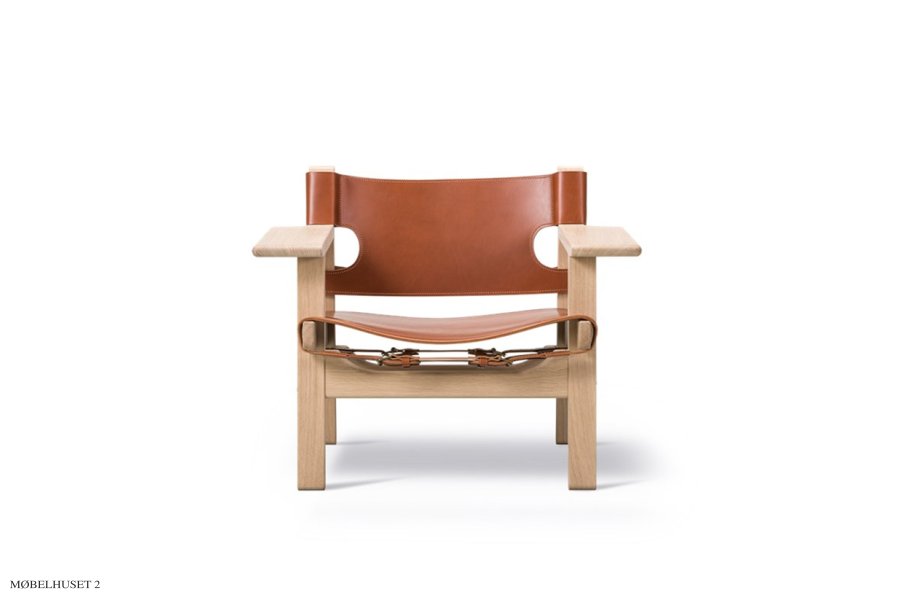 Der Spanische Stuhl | Brge Mogensen | Eiche geseift | Cognac