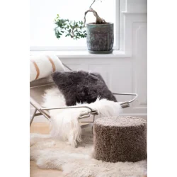 Lammeskindspuf, rund