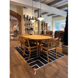 Rungstedlund Esszimmer | Tisch + 2 Mdf Platten + 4 Sthle  + 2 Armsthle | Ausstellungsmodell