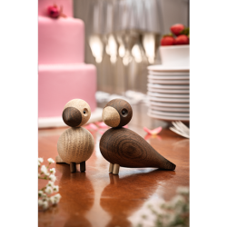 Kay Bojesen Turtelduer Natur egetr og rget egetr, 2 stk., 9,5 cm