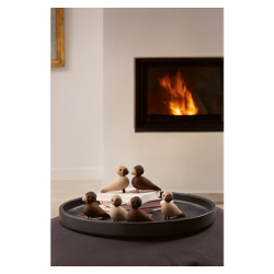 Kay Bojesen Turtelduer Natur egetr og rget egetr, 2 stk., 9,5 cm