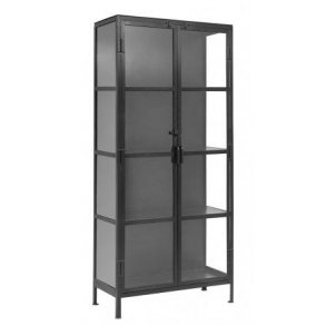 Vitrineskab i jern 175x80