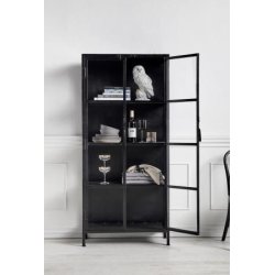 Vitrineskab i jern 175x80