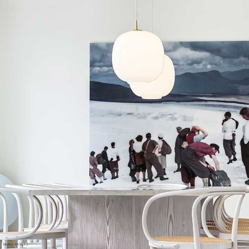 VL45 Radiohus Pendelleuchte I Opal White