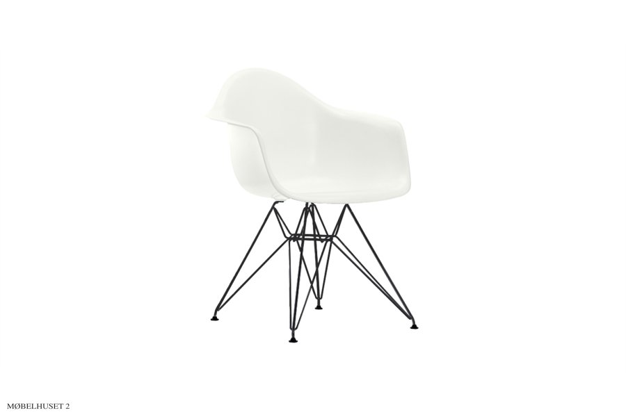 Eames Plastic Armchair (DAR), pulverbeschichtet Gestell
