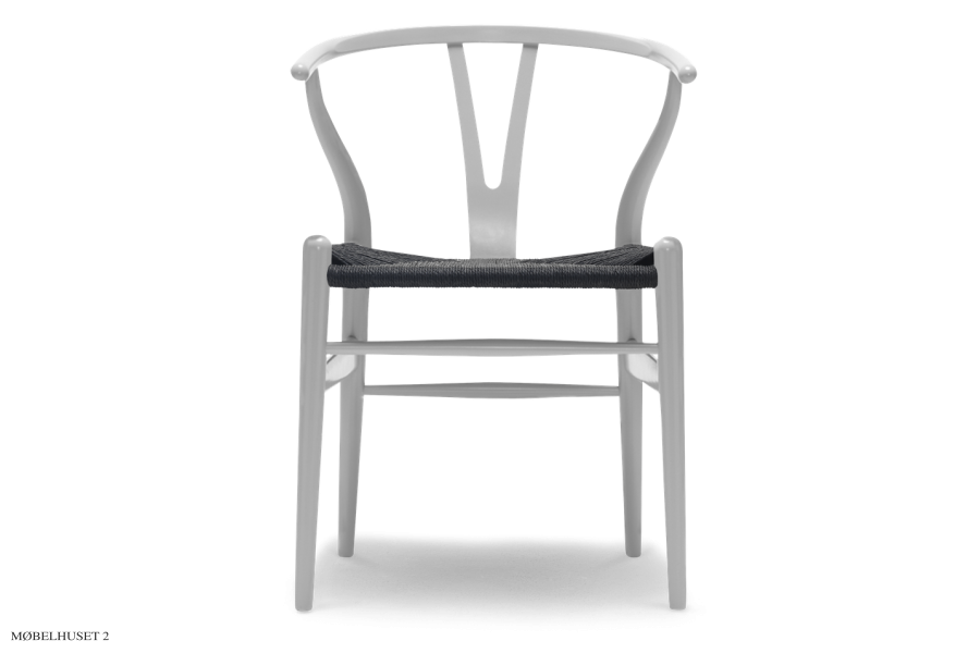 CH24 Y-stol | Bg Soft Silver gray, Sort flet